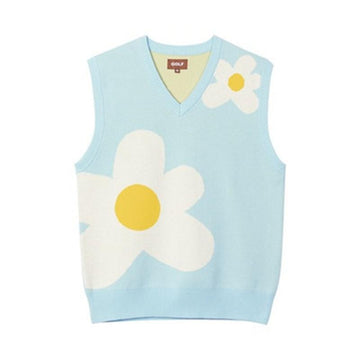 Riolio Luxury Golf Flower Le Fleur Tyler The Creator Men Sweater Vests Knit Casual Sweaters Vest Sleeveless High Drake